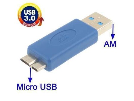 Adaptateur USB 3.0/2.0 male...