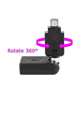 Adaptateur USB Femelle vers Micro USB male rotation 360°