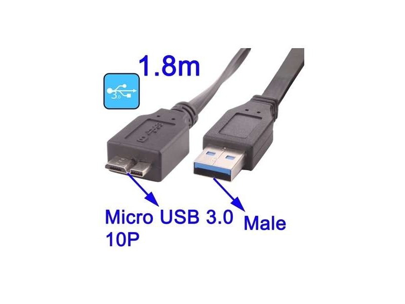 Câble USB 3.0 male vers Micro USB 3.0/2.0 male