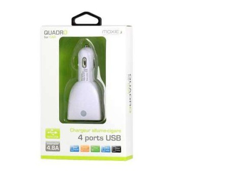 Chargeur allume cigare 4 ports USB Moxie Quadro 4,8 A