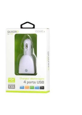 Chargeur allume cigare 4 ports USB Moxie Quadro 4,8 A