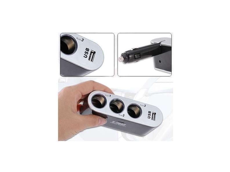 Adaptateur allume cigare triple et USB