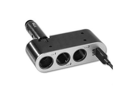 Adaptateur allume cigare triple et USB