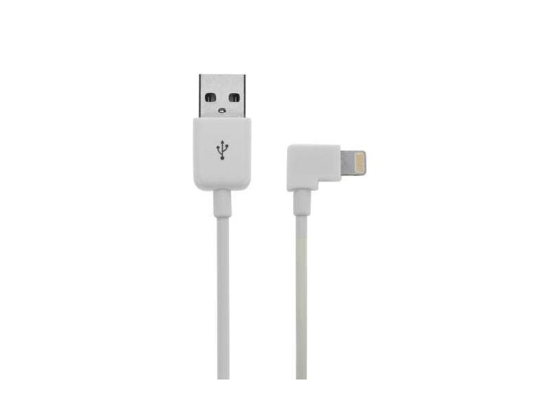 Câble charge et synchro coudé BLANC pour Iphone 5/5S/6/6+