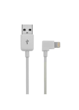 Câble charge et synchro coudé BLANC pour Iphone 5/5S/6/6+