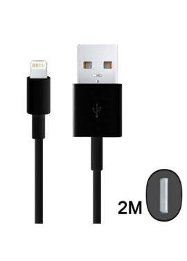 Câble charge et synchro noir ( IOS8) 2m pour Iphone 5/5S/5C/6/6+