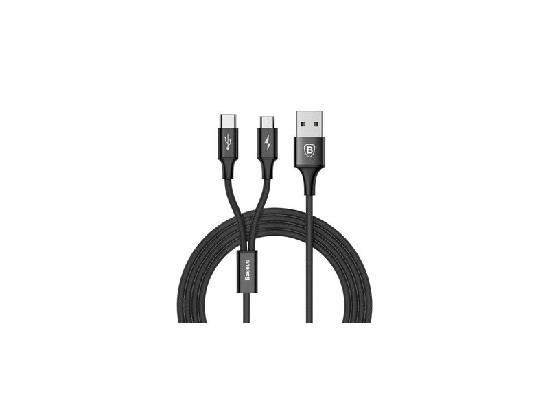 Câble 2 en 1 Baseus Micro USB C vers USB 1.2 m charge rapide 3A