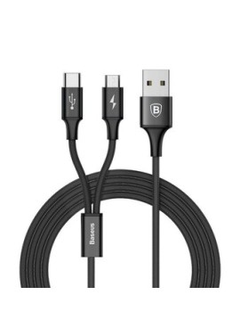 Câble 2 en 1 Baseus Micro USB C vers USB 1.2 m charge rapide 3A