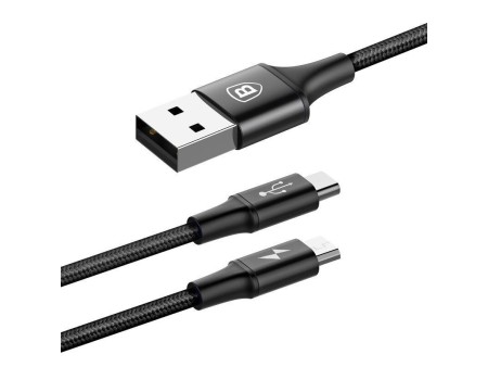 Câble 2 en 1 Baseus Micro USB C vers USB 1.2 m charge rapide 3A