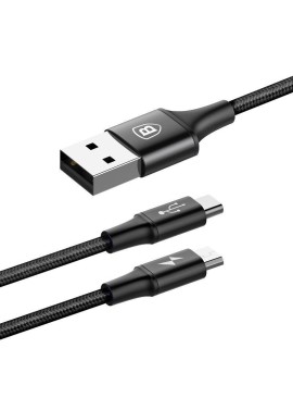 Câble 2 en 1 Baseus Micro USB C vers USB 1.2 m charge rapide 3A