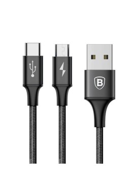 Câble 2 en 1 Baseus Micro USB C vers USB 1.2 m charge rapide 3A