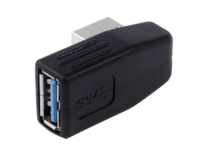 Adaptateur coudé USB 3.0 AF Femelle vers USB 3.0 AM Male