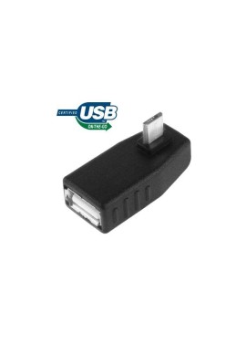 Adaptateur coudé Micro USB Male vers USB 2.0 AF OTG