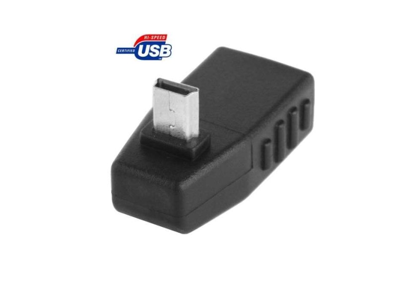 Adaptateur coudé à 90° mini USB Male vers USB 2.0 AF