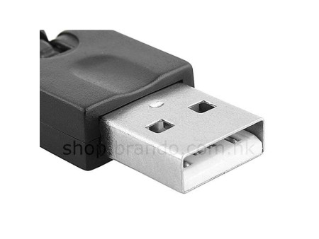 Adaptateur rotatif 360° USB A male vers mini USB B male