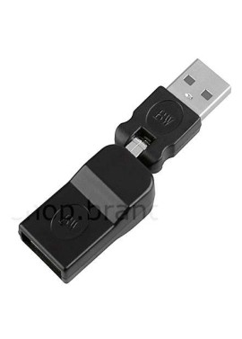 Adaptateur rotatif 360° USB A male vers USB B femelle